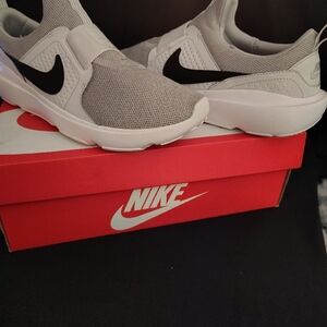 Nike Gray and White Sneakers